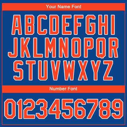 Custom Royal Orange-White Authentic Baseball Jersey - Sky-Custom