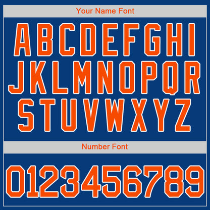 Custom Royal Orange-White Authentic Baseball Jersey - Sky-Custom