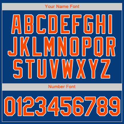 Custom Royal Orange-White Authentic Baseball Jersey - Sky-Custom