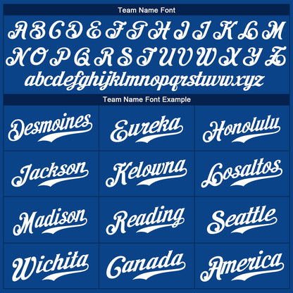 Custom Royal White Authentic Baseball Jersey - Sky-Custom