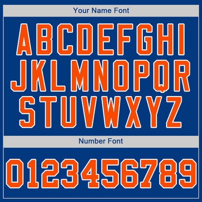Custom Royal Orange-White Authentic Baseball Jersey - Sky-Custom