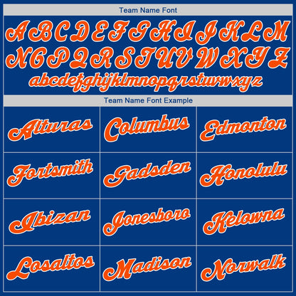 Custom Royal Orange-White Authentic Baseball Jersey - Sky-Custom