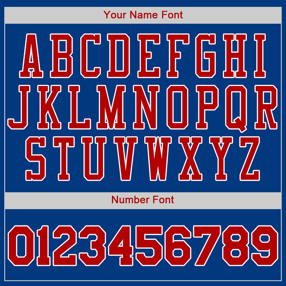 Custom Royal Red-White Authentic Baseball Jersey - Sky-Custom