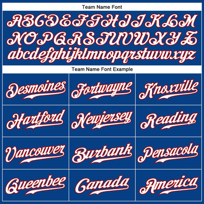 Custom Royal White-Red Authentic Baseball Jersey - Sky-Custom