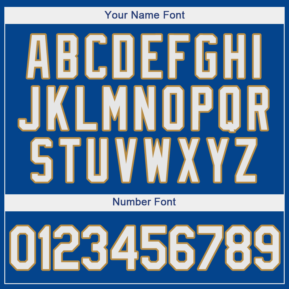 Custom Royal White-Old Gold Authentic Baseball Jersey - Sky-Custom