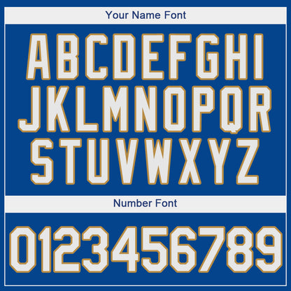 Custom Royal White-Old Gold Authentic Baseball Jersey - Sky-Custom