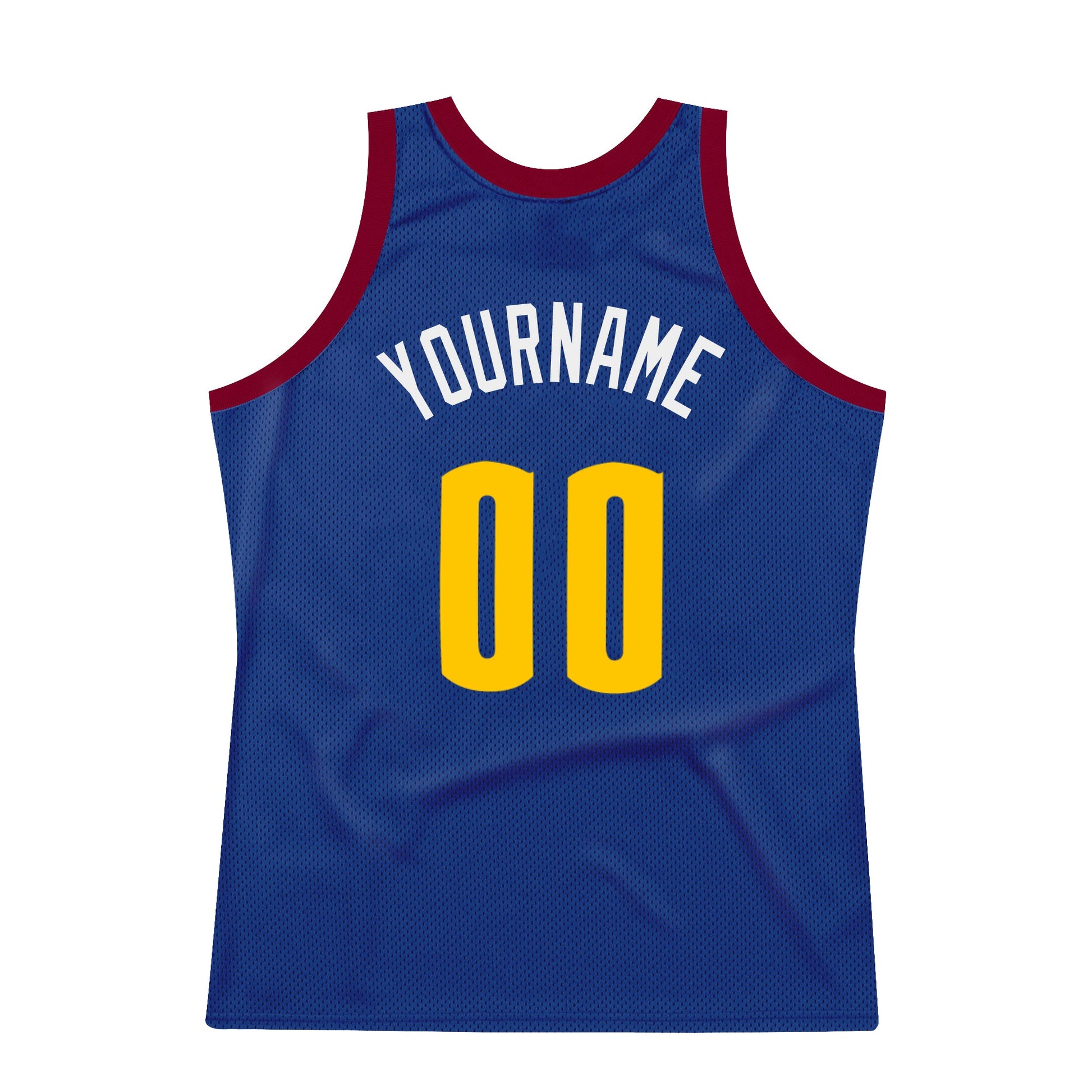 Custom Royal Gold-Maroon Authentic Throwback Basketball Jersey - Sky-Custom