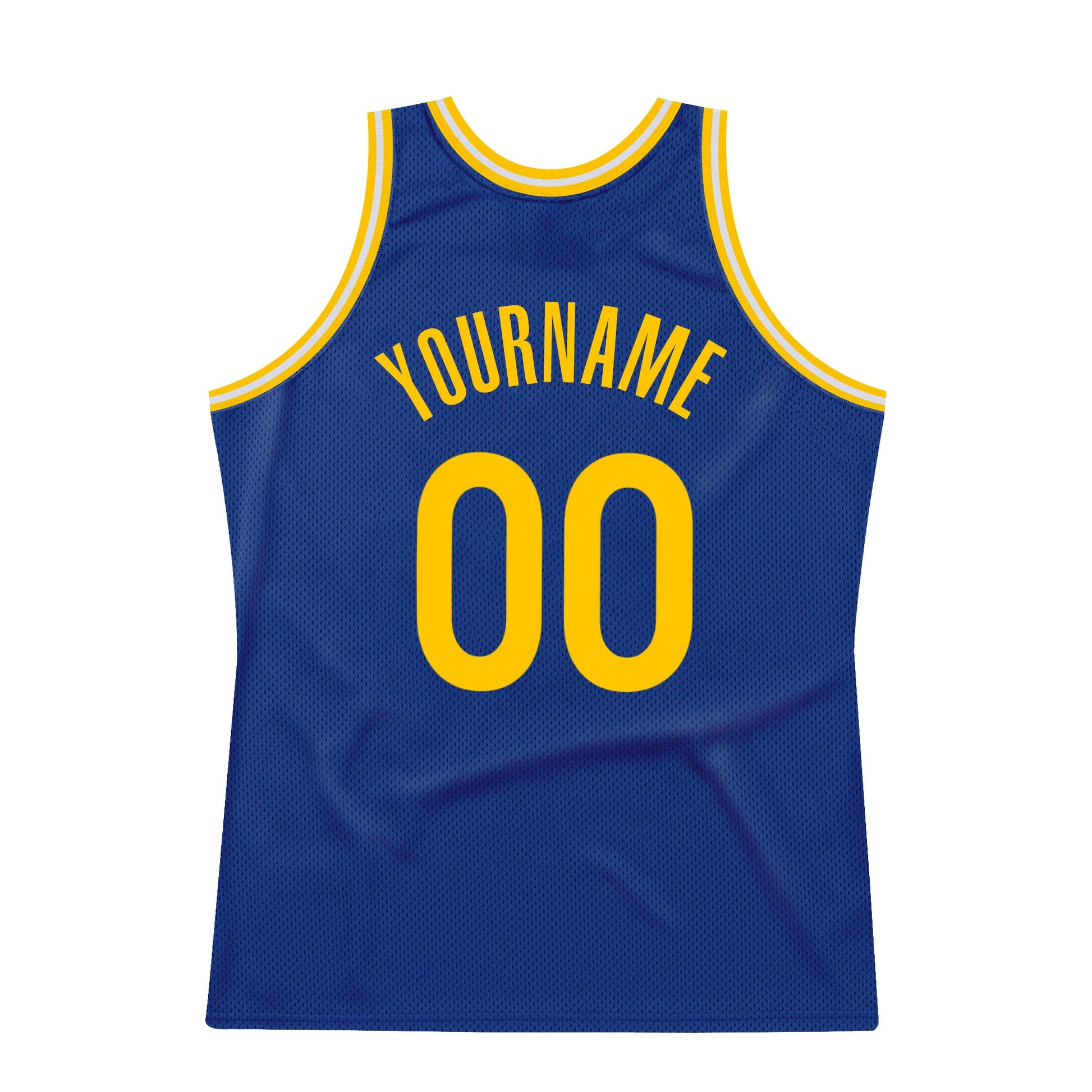 Custom Royal Gold-White Authentic Throwback Basketball Jersey - Sky-Custom