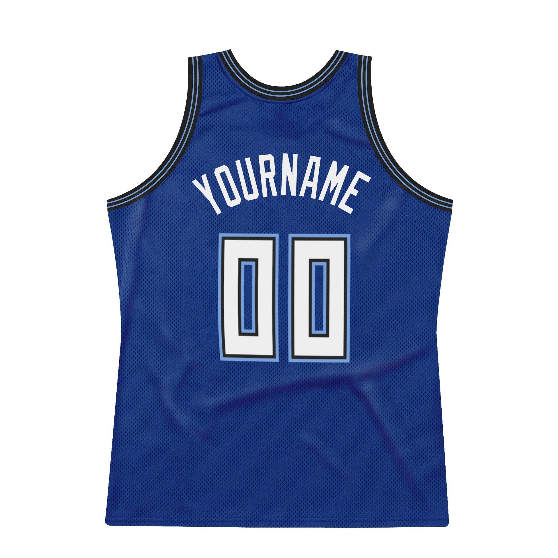 Custom Royal White-Light Blue Authentic Throwback Basketball Jersey - Sky-Custom