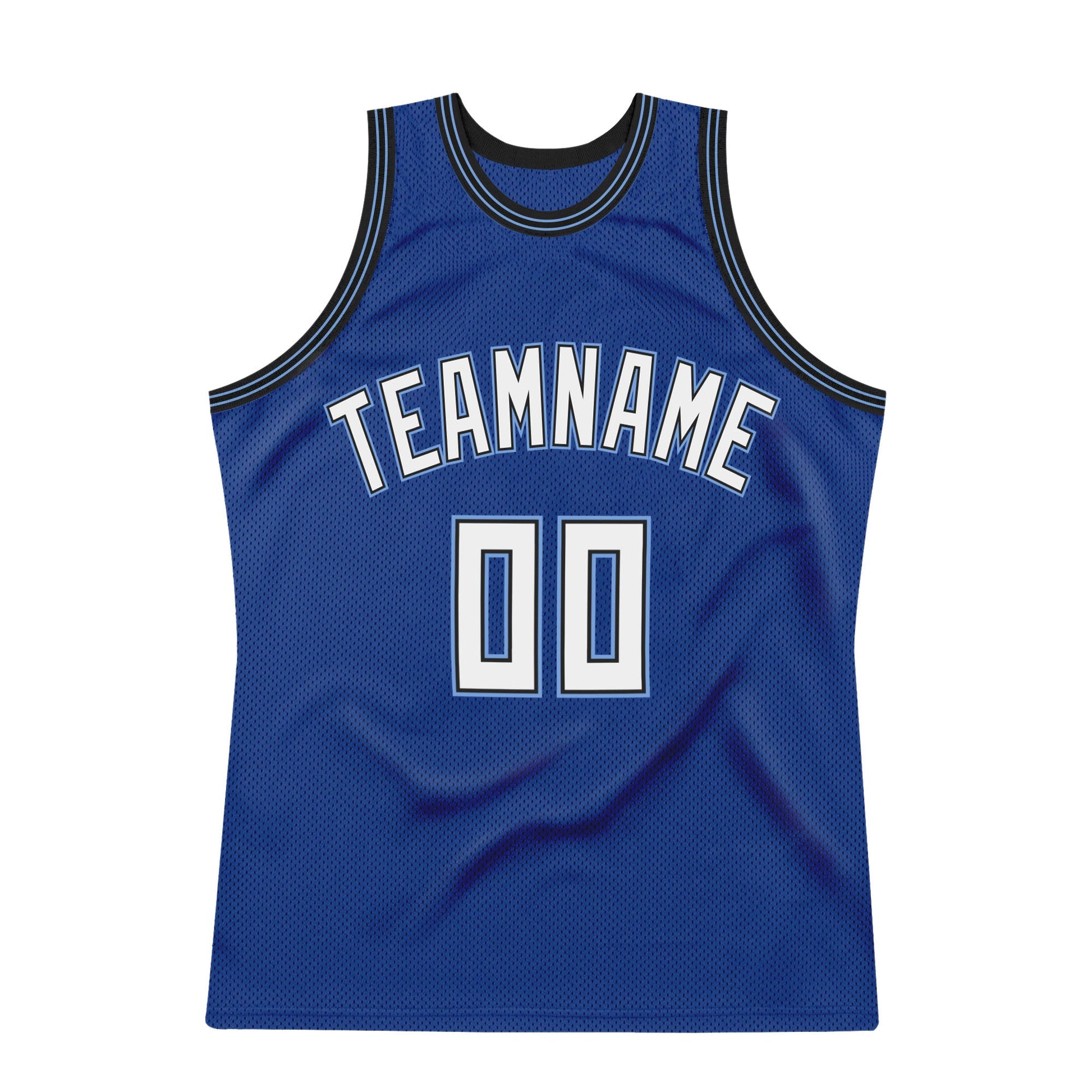 Custom Royal White-Light Blue Authentic Throwback Basketball Jersey - Sky-Custom