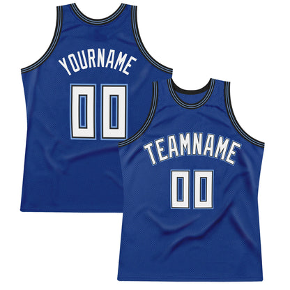 Custom Royal White-Light Blue Authentic Throwback Basketball Jersey - Sky-Custom
