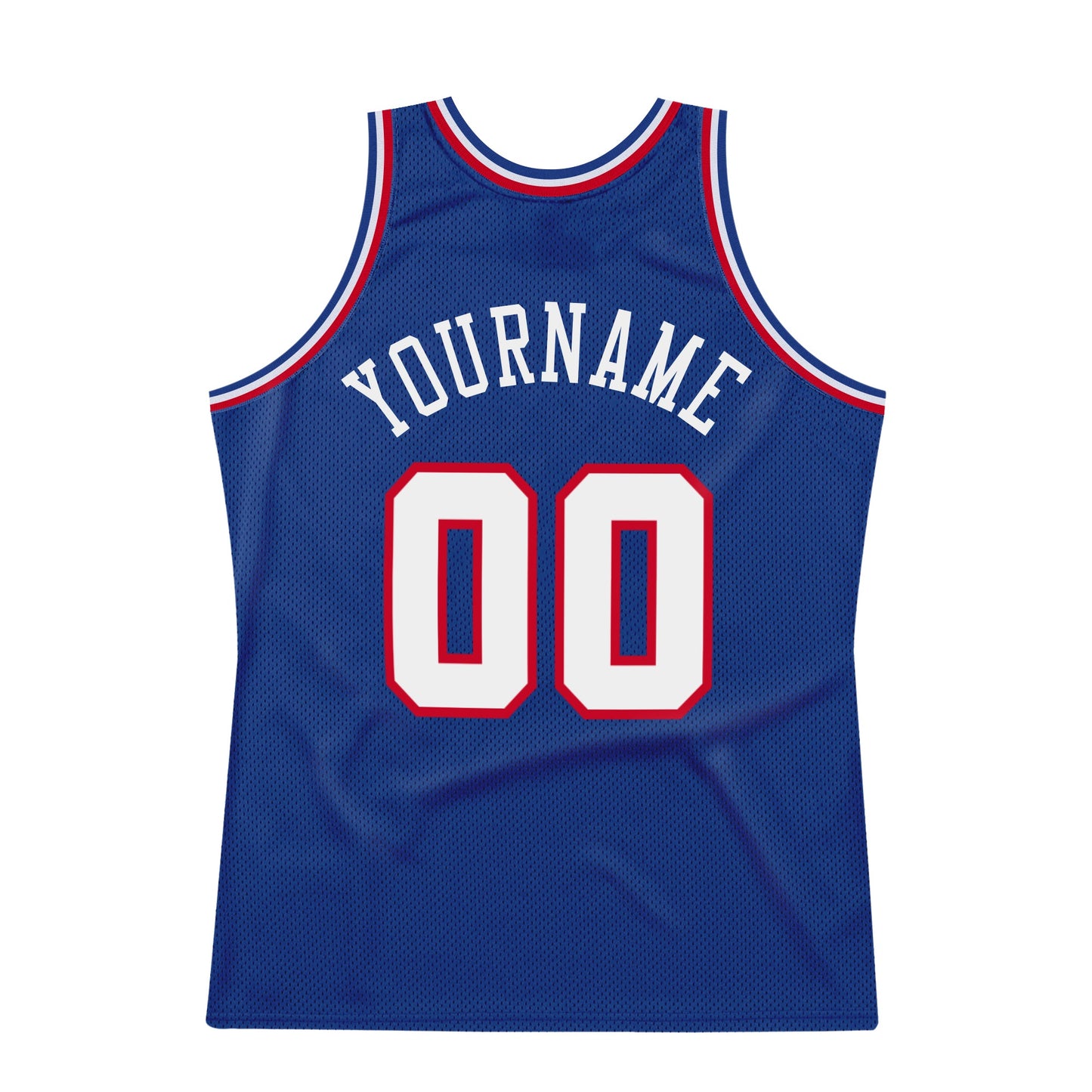 Custom Royal White-Red Authentic Throwback Basketball Jersey - Sky-Custom