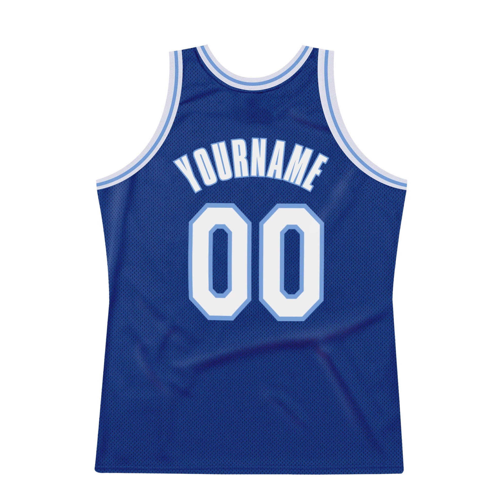 Custom Royal White-Light Blue Authentic Throwback Basketball Jersey - Sky-Custom