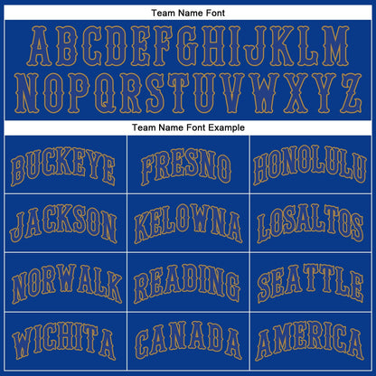 Custom Royal Royal-Old Gold Authentic Baseball Jersey - Sky-Custom