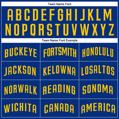 Custom Royal Gold Authentic Baseball Jersey - Sky-Custom