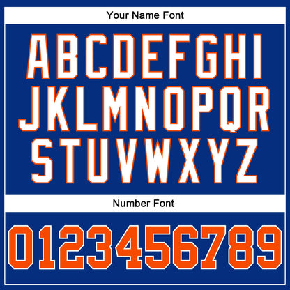 Custom Royal White Pinstripe Orange-White Authentic Baseball Jersey - Sky-Custom
