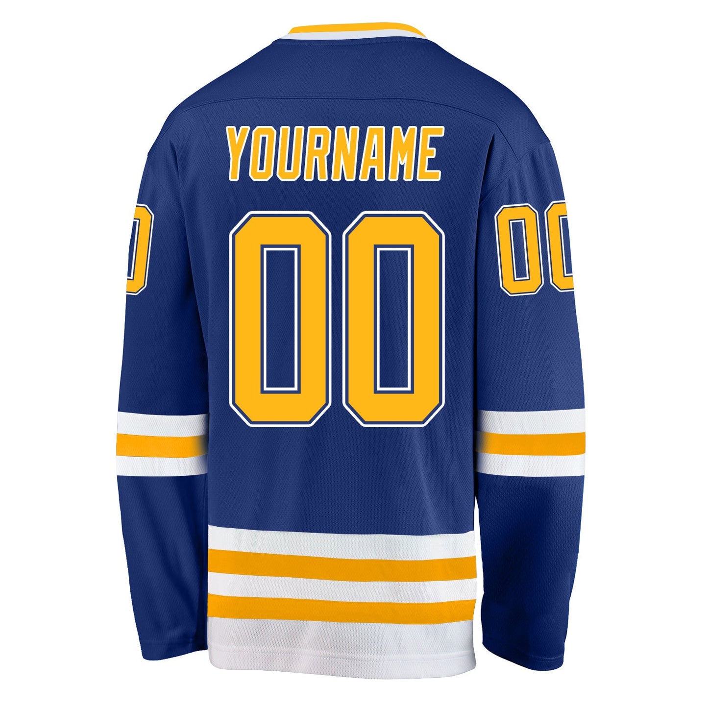 Custom Royal Gold-White Hockey Jersey - Sky-Custom