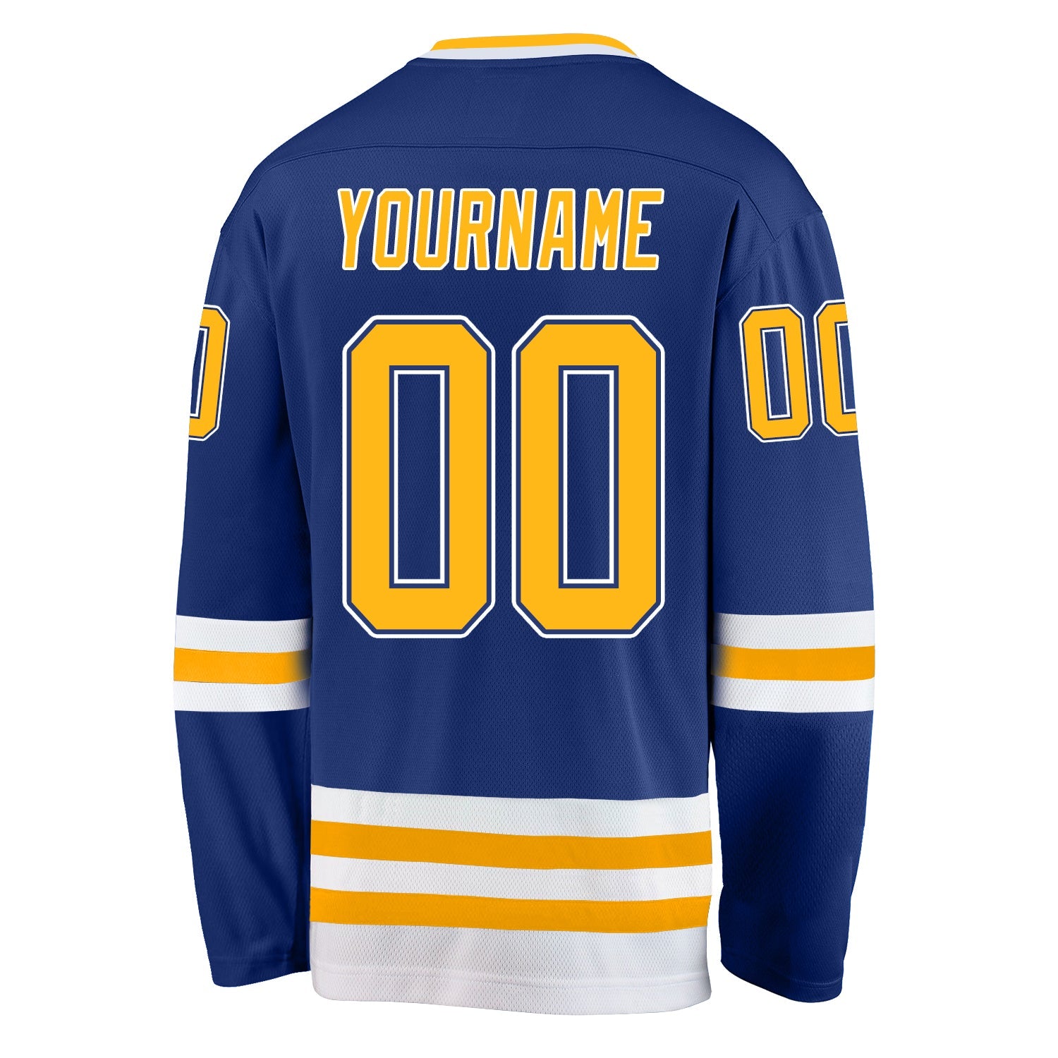 Custom Royal Gold-White Hockey Jersey - Sky-Custom