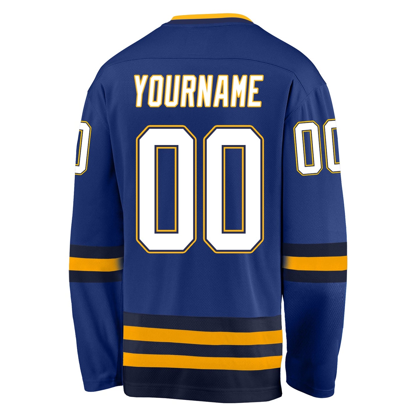 Custom Royal White-Navy Hockey Jersey - Sky-Custom