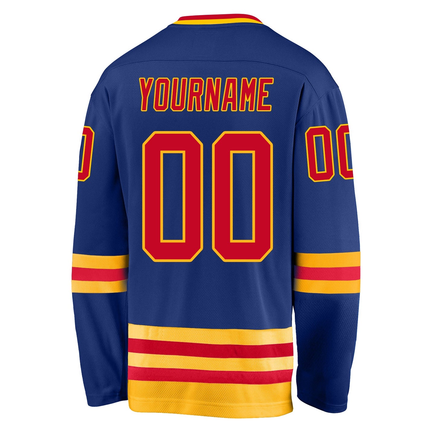 Custom Royal Red-Gold Hockey Jersey - Sky-Custom