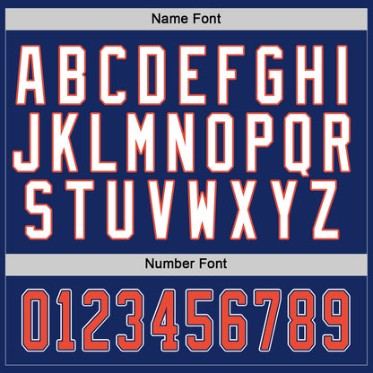 Custom Royal Orange-White Hockey Jersey - Sky-Custom