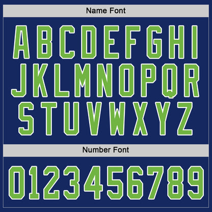 Custom Royal Neon Green-White Hockey Jersey - Sky-Custom