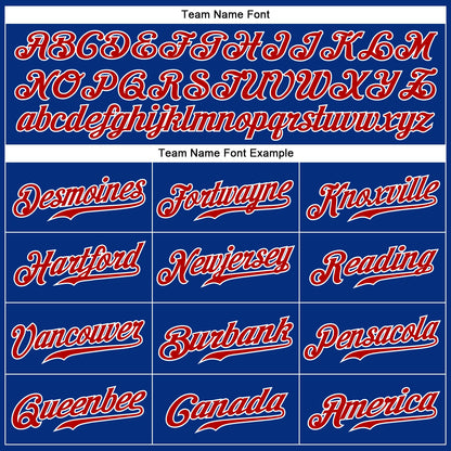 Custom Royal Red-White 3D Pattern Design Multicolor Authentic Baseball Jersey - Sky-Custom