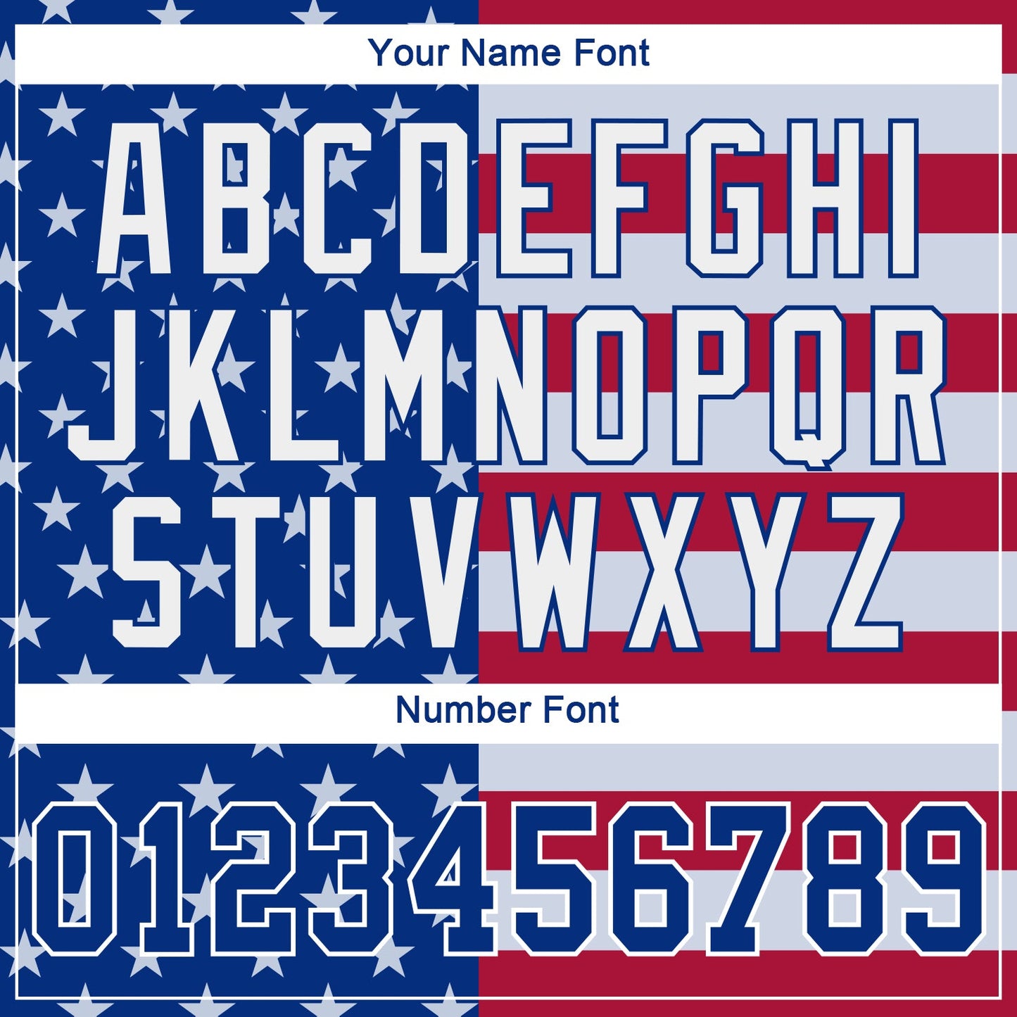 Custom Royal White-Red American Flag Fashion Authentic Baseball Jersey - Sky-Custom