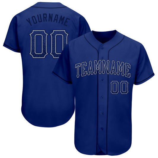 Custom Royal Navy-Gray Authentic Drift Fashion Baseball Jersey - Sky-Custom