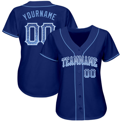 Custom Royal Light Blue-White Authentic Drift Fashion Baseball Jersey - Sky-Custom