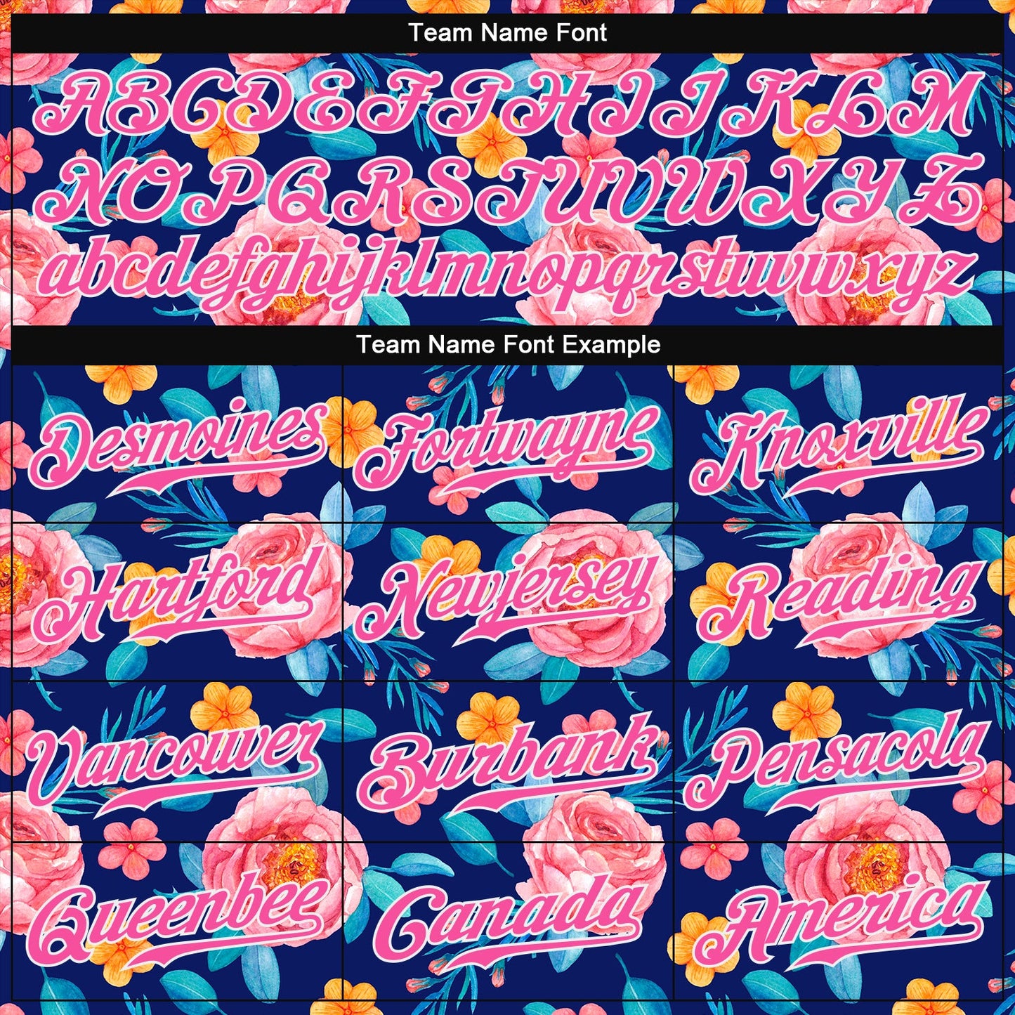 Custom Royal Pink-White 3D Pattern Design Flowers Authentic Baseball Jersey - Sky-Custom