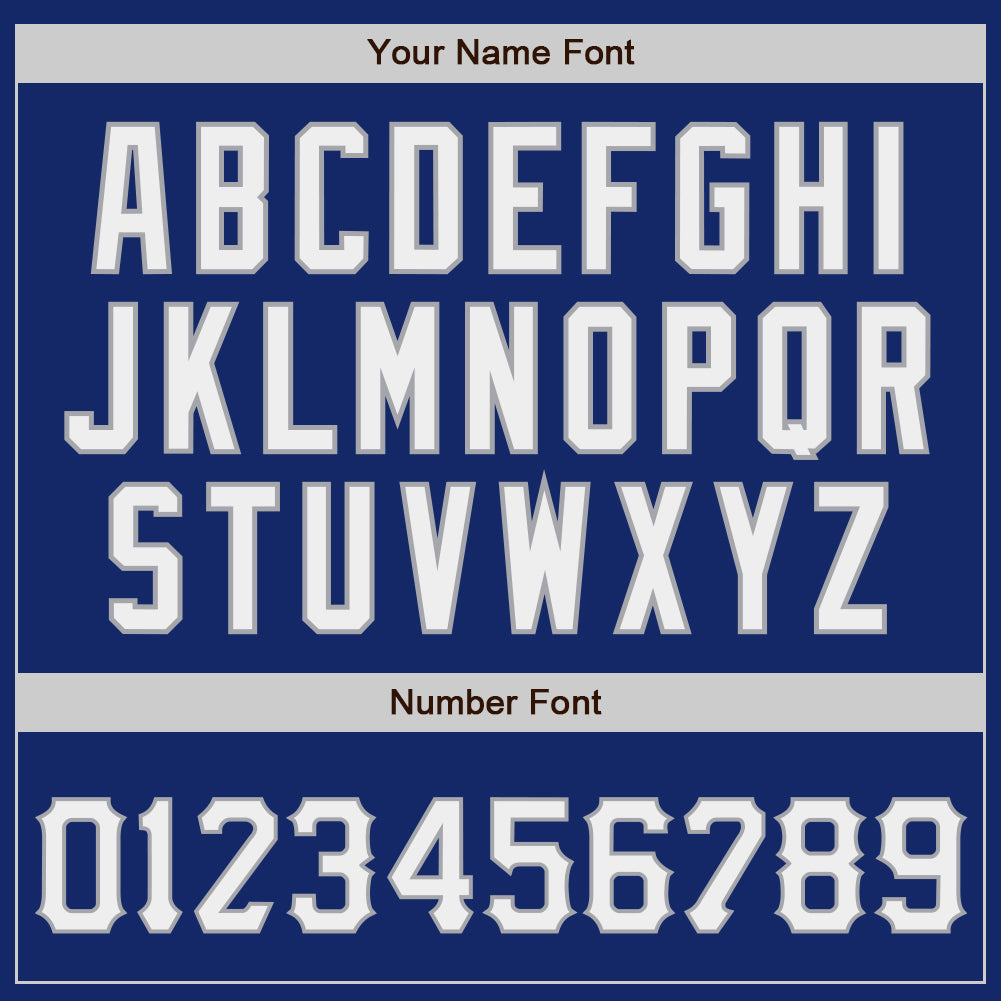 Custom Royal White-Gray Authentic Baseball Jersey - Sky-Custom