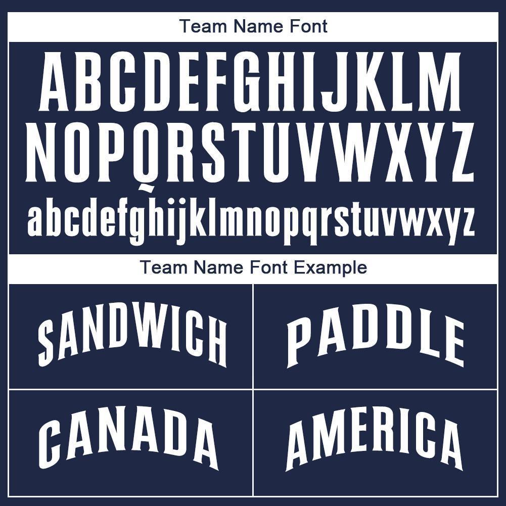 Custom Navy White Baseball Jersey - Sky-Custom