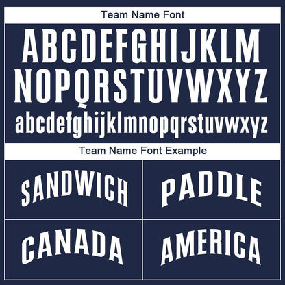 Custom Navy White Baseball Jersey - Sky-Custom
