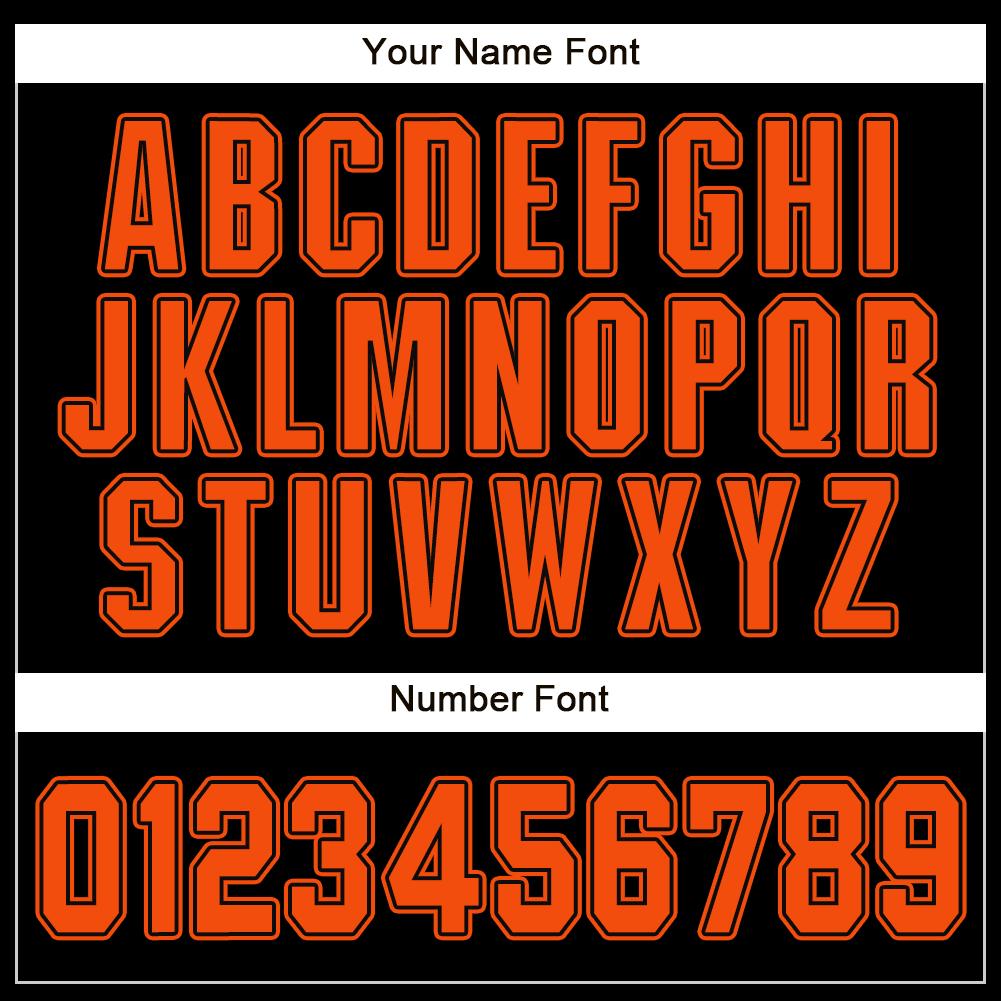 Custom Black Orange Baseball Jersey - Sky-Custom