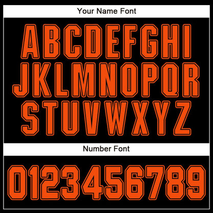 Custom Black Orange Baseball Jersey - Sky-Custom