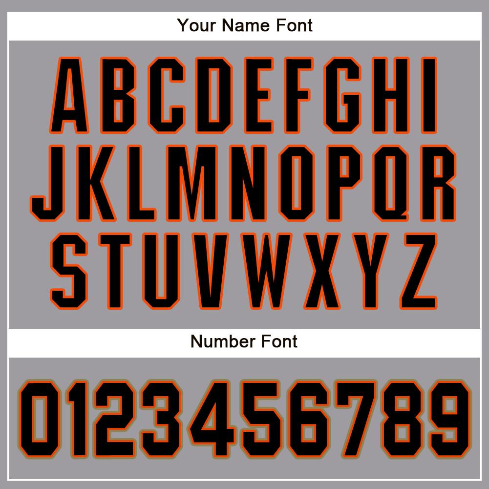 Custom Gray Black Orange-Old Gold Baseball Jersey - Sky-Custom