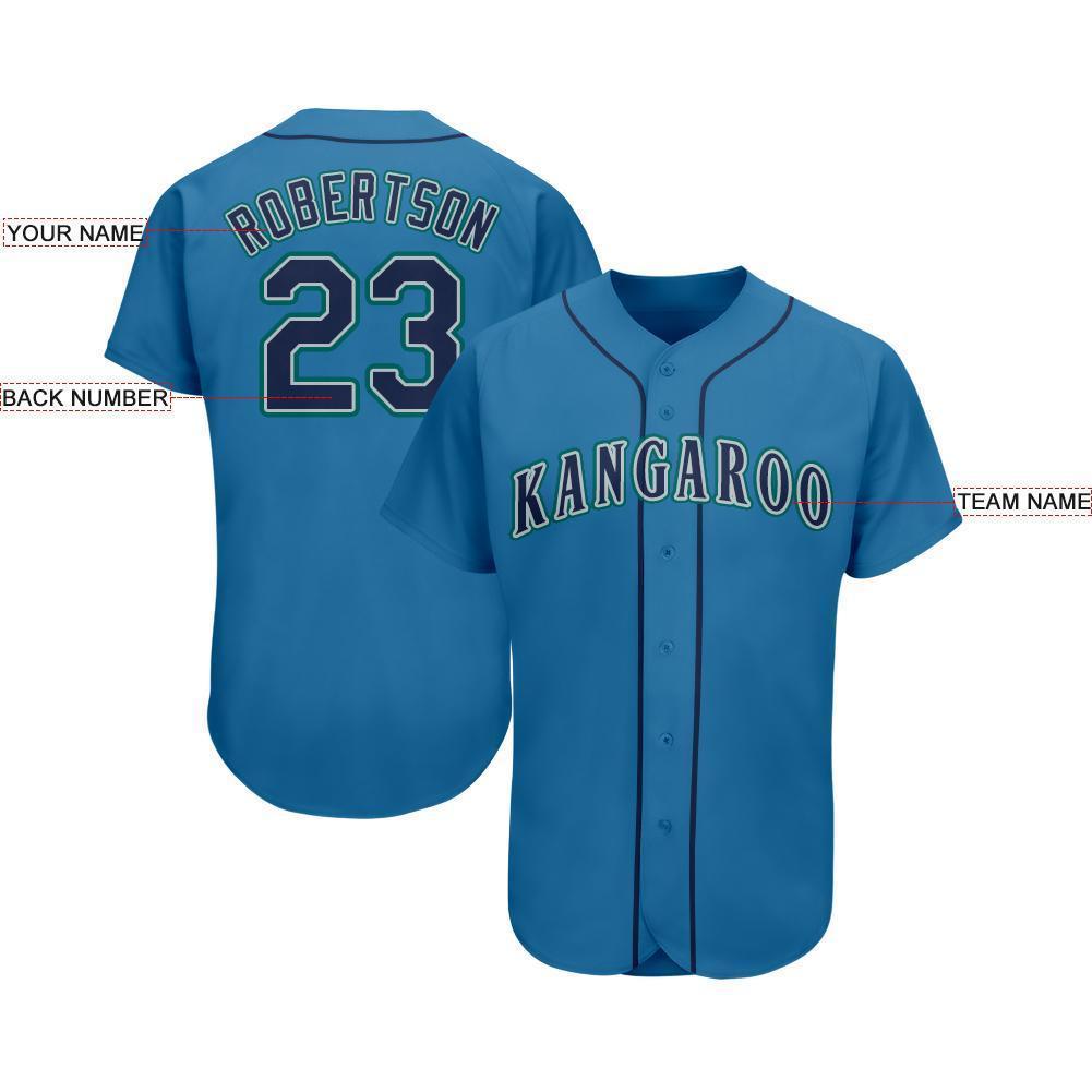 Custom Light Blue Navy-Teal Baseball Jersey - Sky-Custom