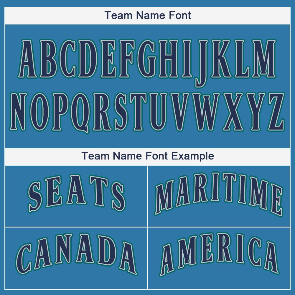 Custom Light Blue Navy-Teal Baseball Jersey - Sky-Custom