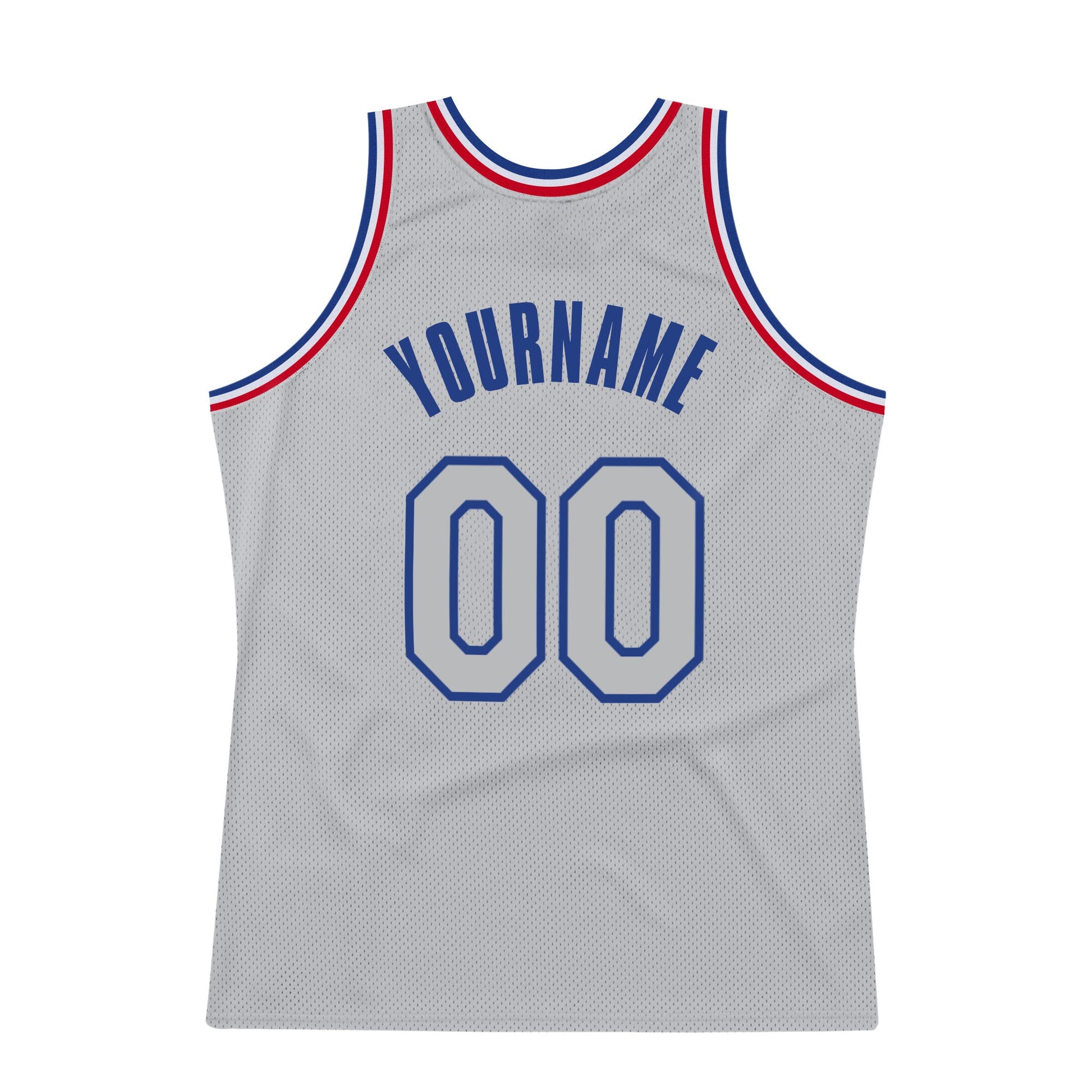 Custom Gray Gray-Royal Authentic Throwback Basketball Jersey - Sky-Custom