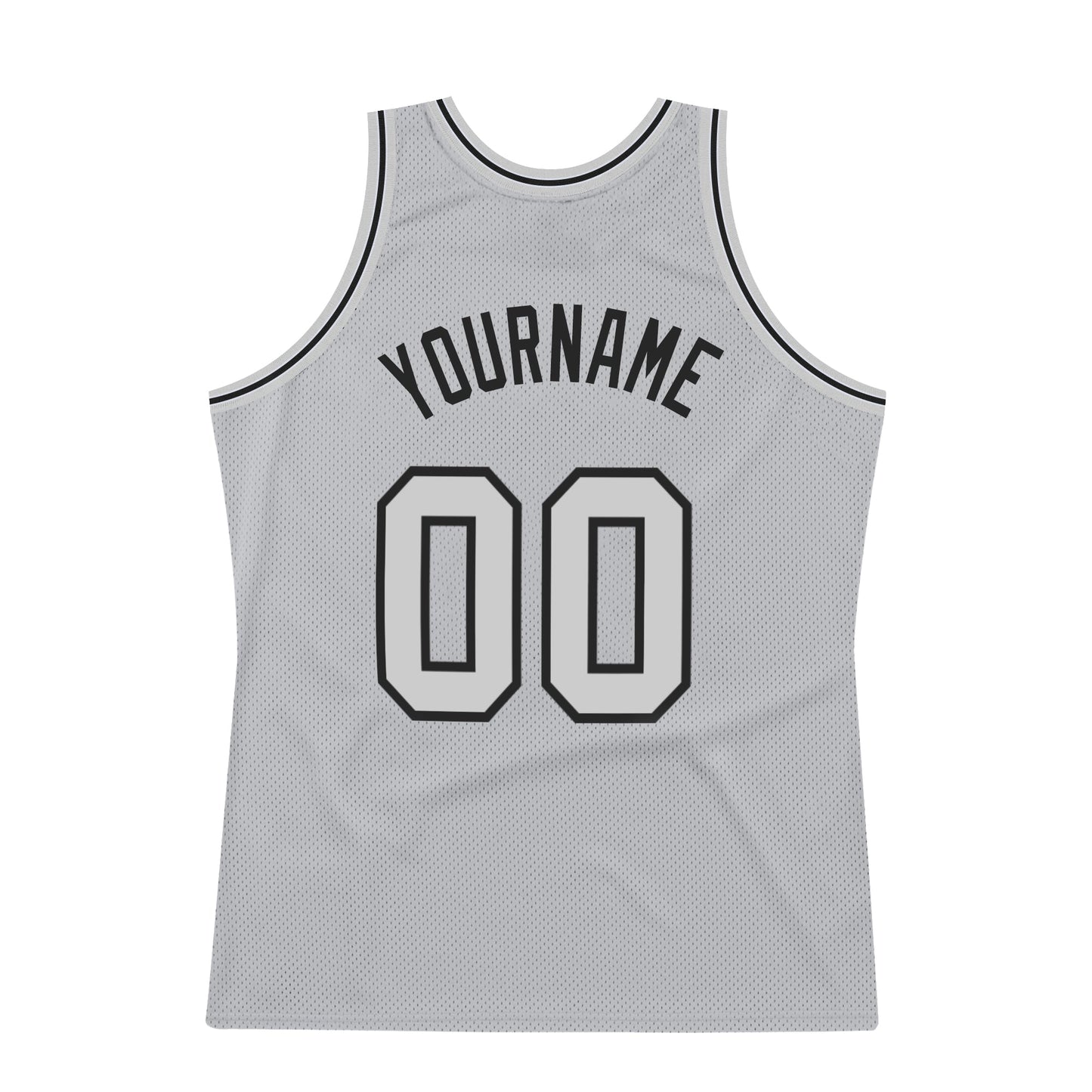 Custom Gray Gray-Black Authentic Throwback Basketball Jersey - Sky-Custom