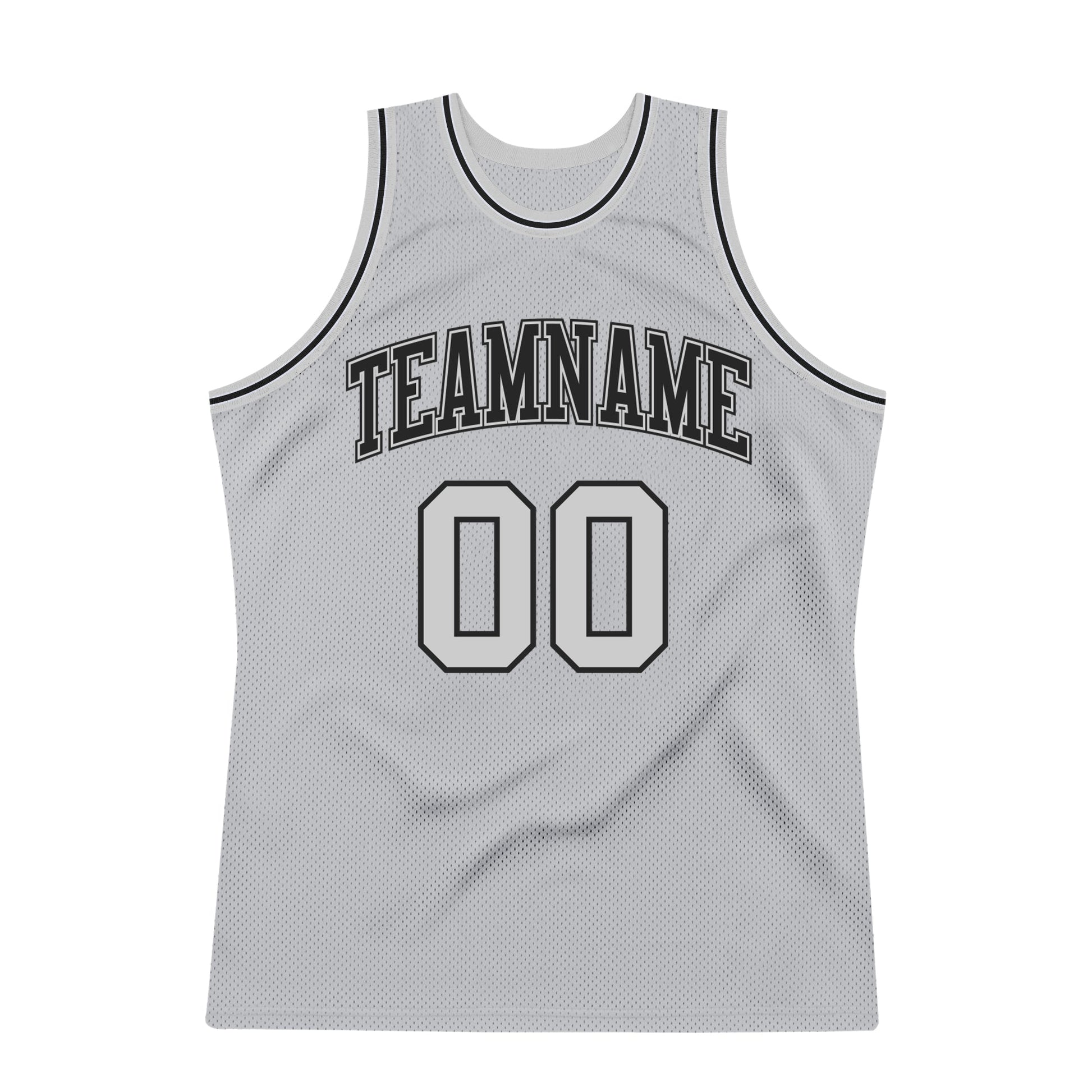 Custom Gray Gray-Black Authentic Throwback Basketball Jersey - Sky-Custom