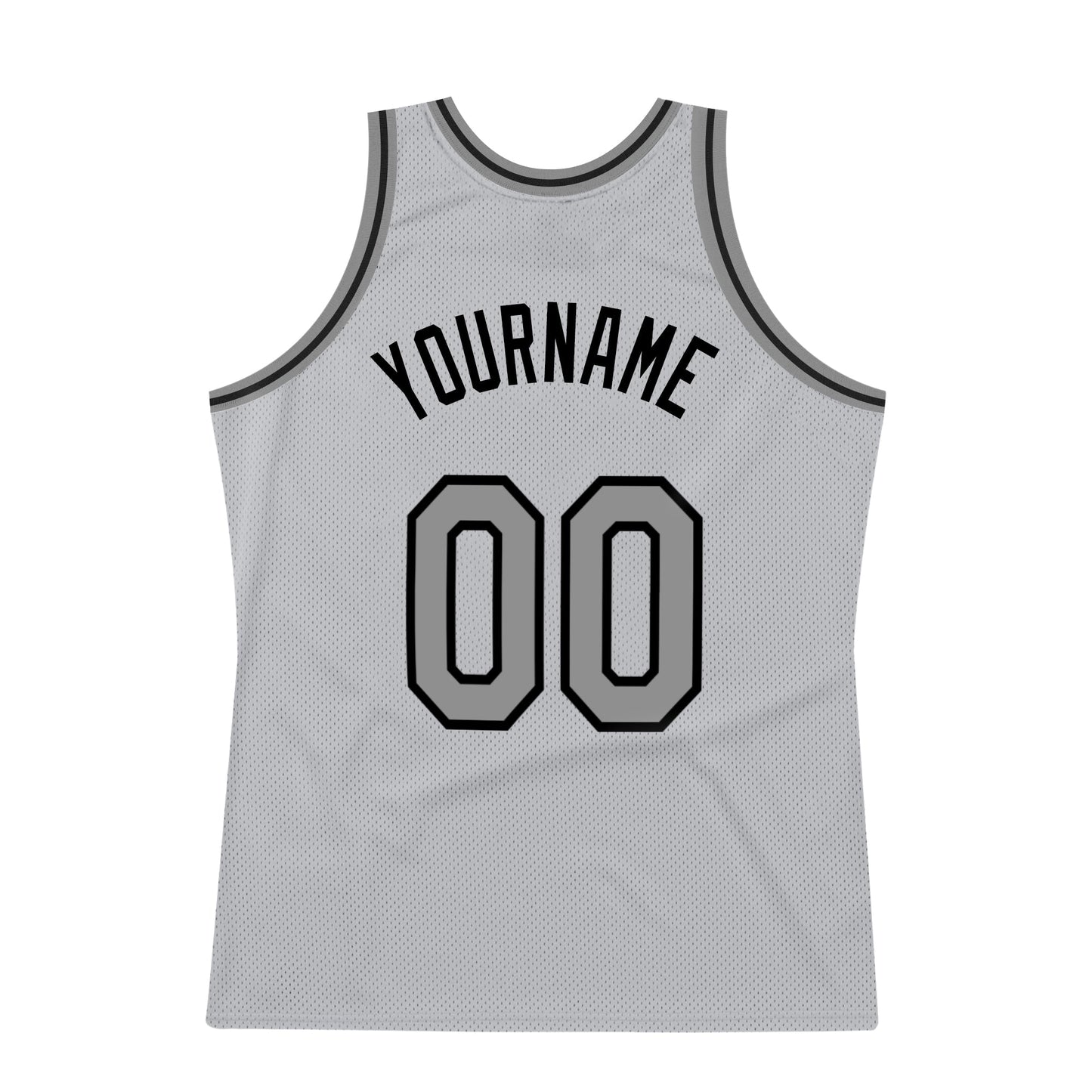 Custom Gray Steel Gray-Black Authentic Throwback Basketball Jersey - Sky-Custom