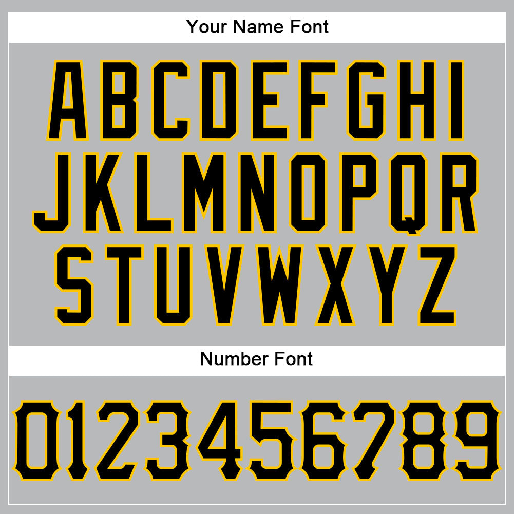 Custom Gray Black Pinstripe Black-Gold Authentic Basketball Jersey - Sky-Custom