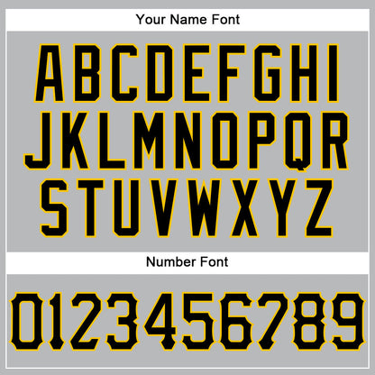 Custom Gray Black Pinstripe Black-Gold Authentic Basketball Jersey - Sky-Custom