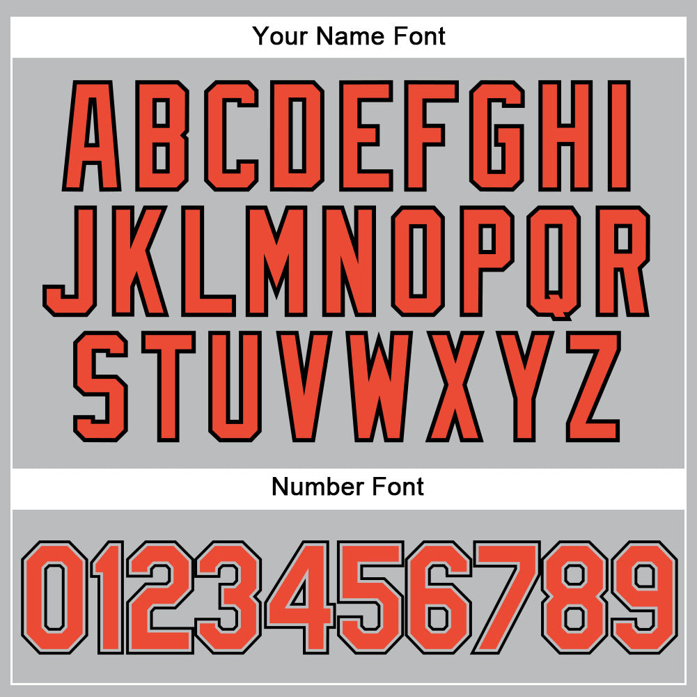 Custom Gray Black Pinstripe Orange-Black Authentic Basketball Jersey - Sky-Custom