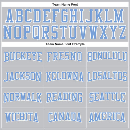 Custom Gray Light Blue-White Authentic Throwback Basketball Jersey - Sky-Custom