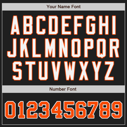 Custom Black Orange-Gray Authentic Split Fashion Baseball Jersey - Sky-Custom