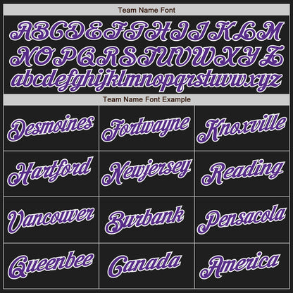 Custom Black Purple-Yellow Authentic Split Fashion Baseball Jersey - Sky-Custom