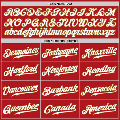 Custom White Red-Old Gold Authentic Split Fashion Baseball Jersey - Sky-Custom